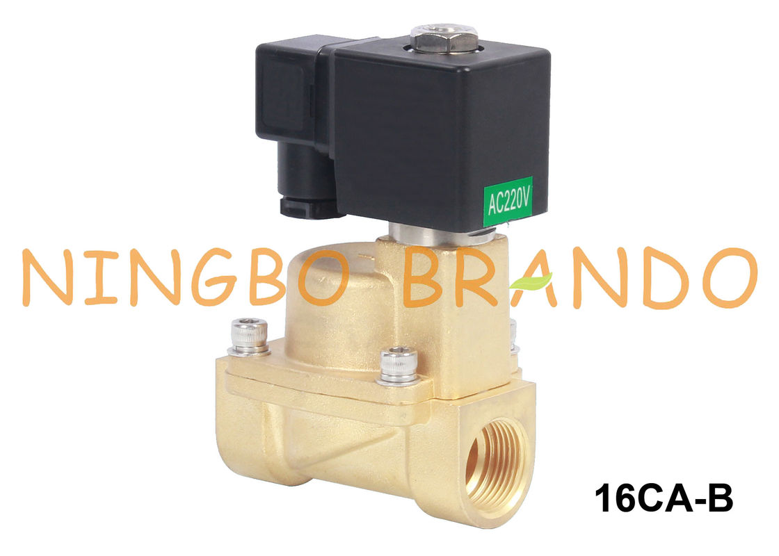 3/8&quot; 1/2” 3/4&quot; 1&quot; água quente e válvula de solenoide de bronze 24V do vapor 220V