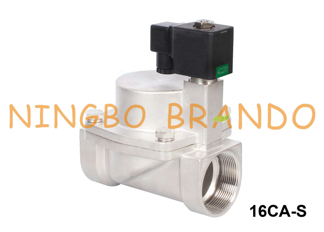 1-1/4” 1-1/2” 2&quot; válvula de solenoide elétrica 24V normalmente fechado do vapor 220V