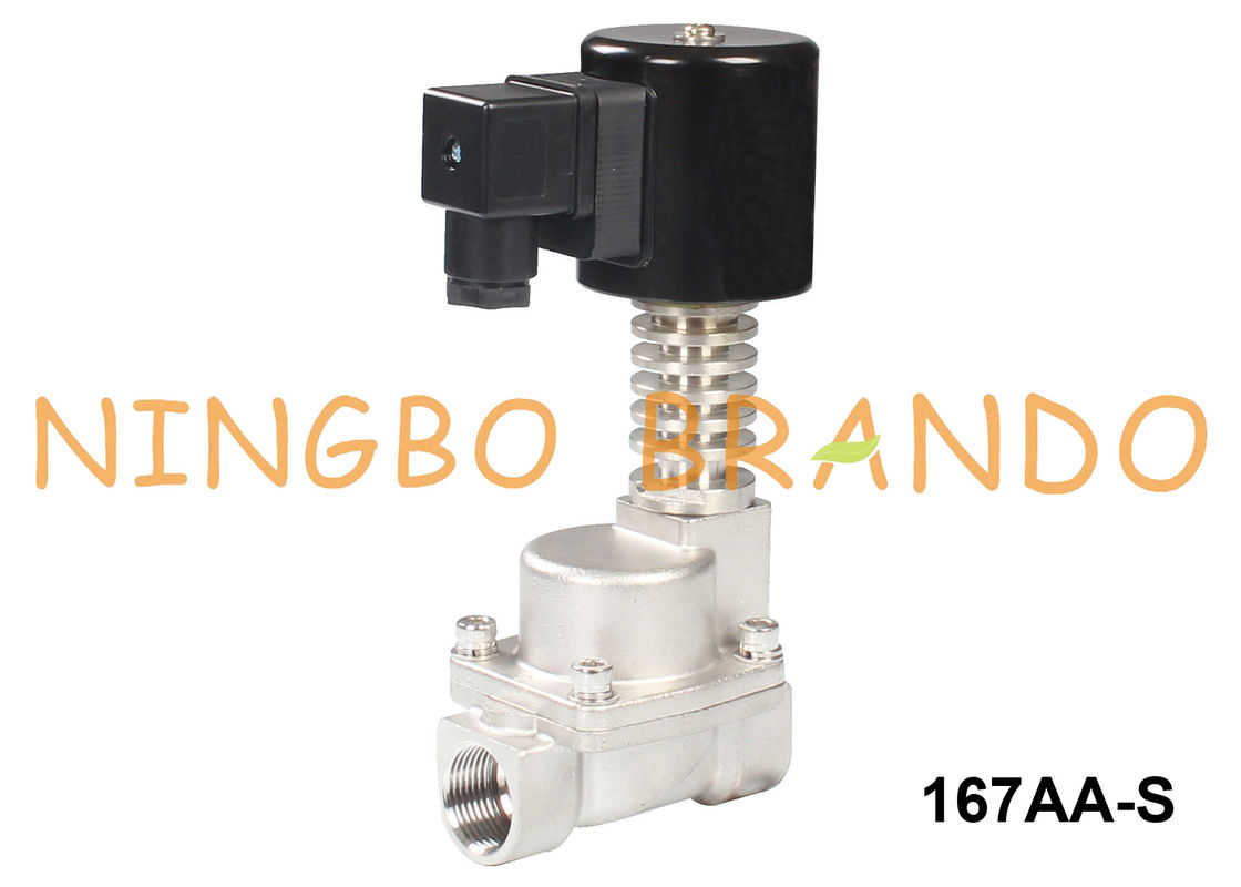 Válvula de solenoide de aço inoxidável 3/8&quot; 1/2 da água quente” 3/4&quot; 24V 220V