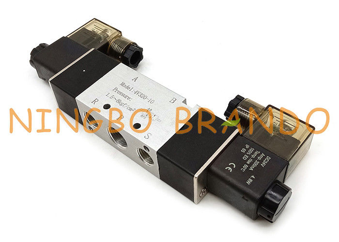 Tipo válvula de solenoide pneumática terminal da maneira de 4V320-10 3/8&quot; 5/2 de Airtac