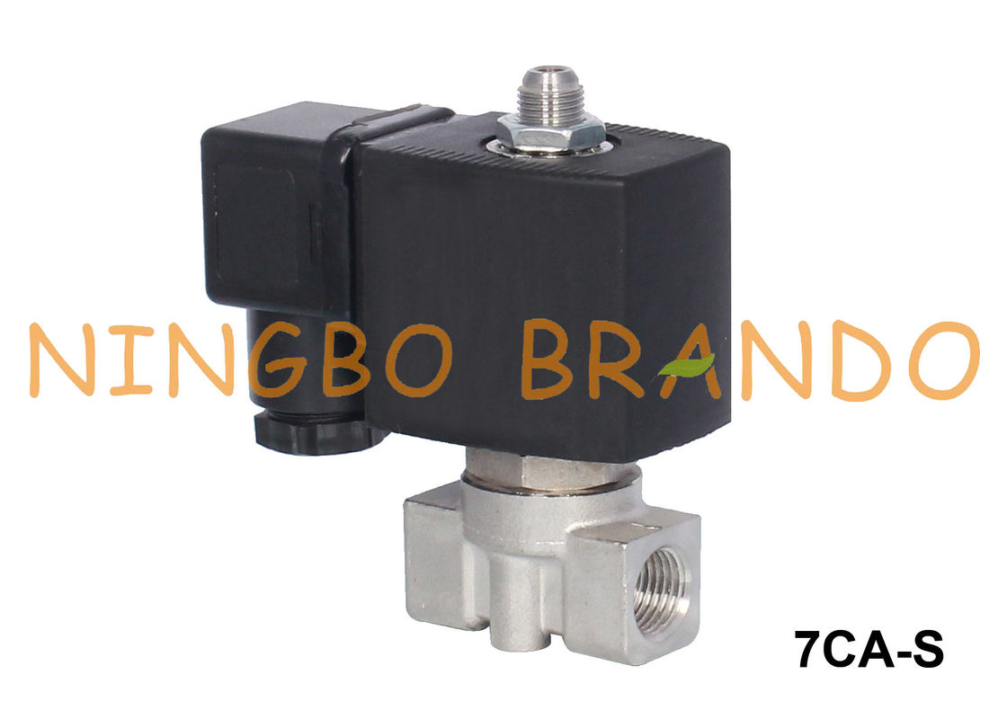 Válvula de solenoide de aço inoxidável 1/8&quot; 1/4&quot; do ar da água de 3 maneiras 12V 24V 110V 220V