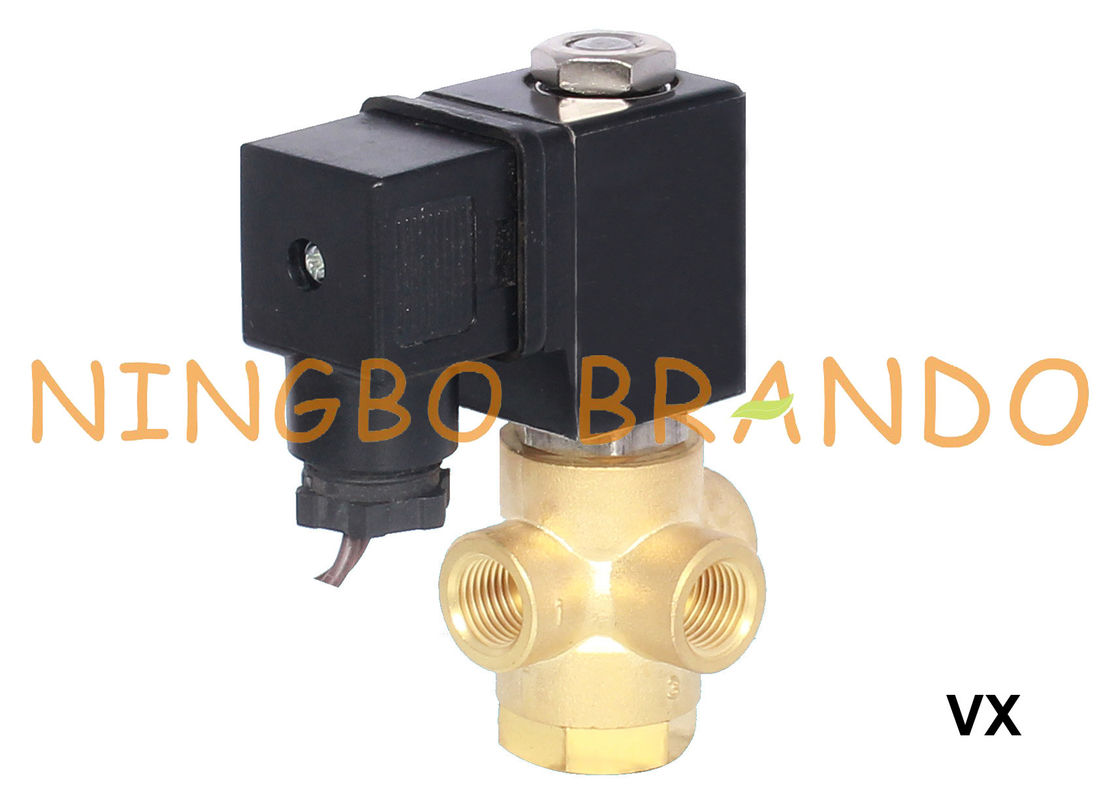 Válvula de solenoide de bronze 1/8&quot; 1/4&quot; normalmente fechados de 3 maneiras 12V 24V 110V 220V