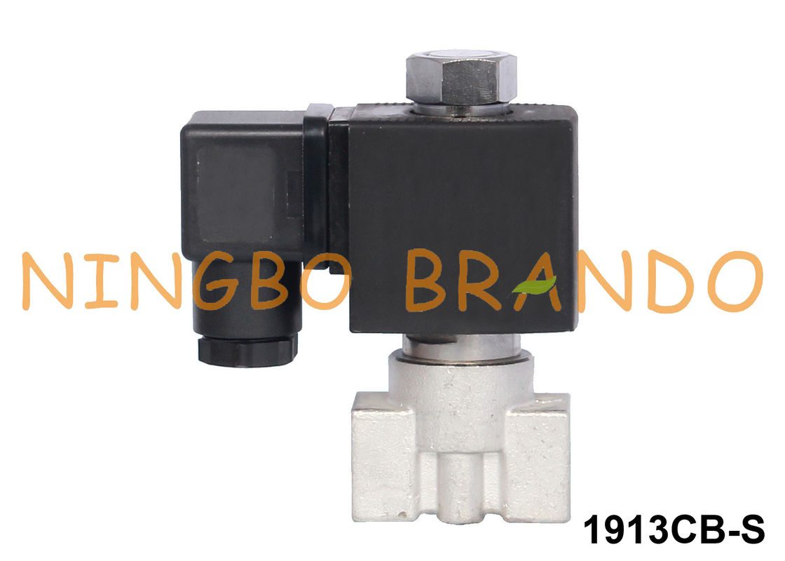 Válvula de solenoide elétrica de aço inoxidável aberta normal 3/8&quot; de 2 maneiras 24V 220V