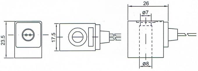 Dimensão da bobina do solenoide da válvula pneumática da série 4V110: