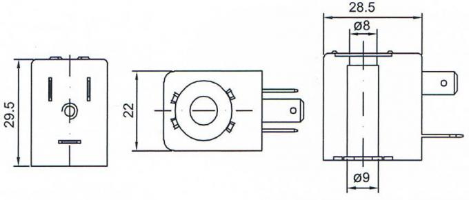 Dimensão da bobina pneumática da válvula de solenoide: