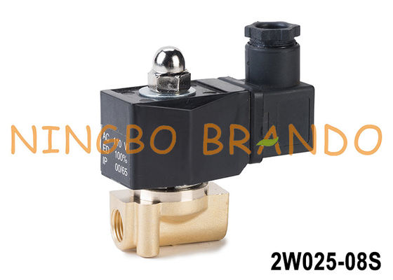 2W025-08 1/8' válvula de solenoide de latão com bobina IP65 12V 24V 110V 220V