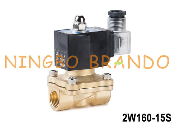 2W160-15 1/2'' 2 Way NC Solenoide de latão com bobina IP65 24V 220V