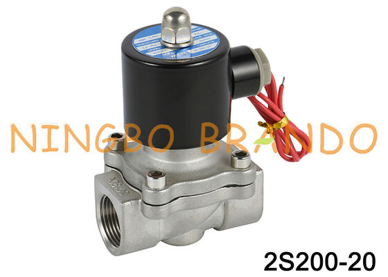 2S200-20 3/4'' 2/2 Way Norally fechado água válvula de solenoide de aço inoxidável