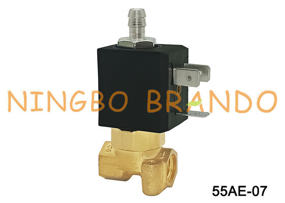 3-Way NC 1/8 'Brass Solenoid Valve para máquina de café Espresso 230V 240V