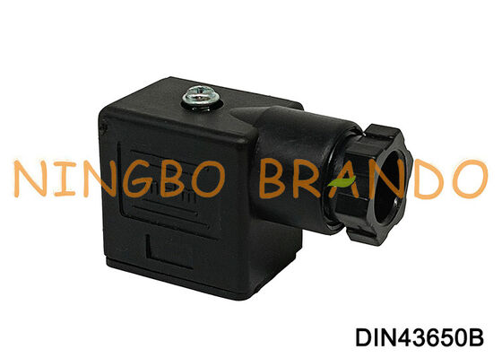 Conector da bobina da válvula solenóide DIN43650 B MPM preto DIN 43650 tipo B