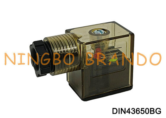 Conector da bobina da válvula solenóide DIN43650B com tipo B do RUÍDO 43650 do diodo emissor de luz