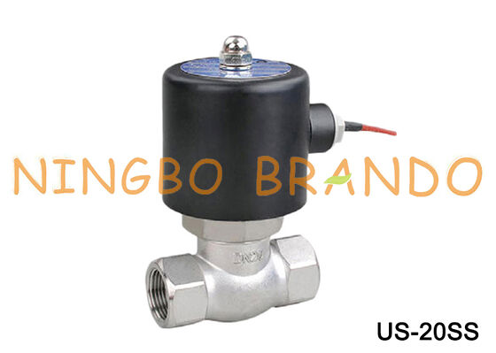 3/4" válvula solenóide de vapor de aço inoxidável tipo UNI-D US-20 24VDC 220VAC