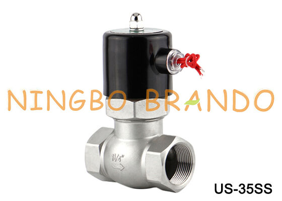 Válvula Solenóide de Vapor US-35 2L-35 1-1/4 ''Válvula Solenóide de Aço Inoxidável 24V 220V