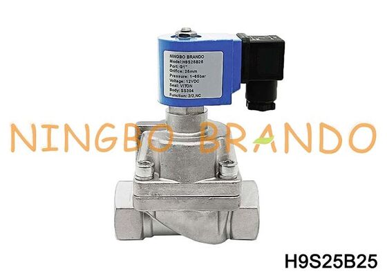 DN25 1 '' 100 bar Válvula Solenóide de Aço Inoxidável de Água de Alta Pressão 24V 220V