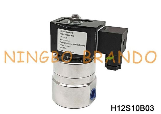 DN10 3/8 de polegada 300 bar válvula solenóide de alta pressão de aço inoxidável 220V 24V