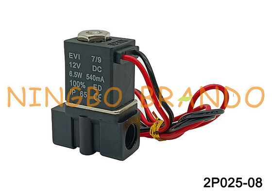 2P025-08 1/4 '' Válvula solenóide normalmente fechada de 2 vias Válvula de ação direta de 2,5 mm