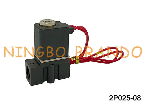 Válvula Solenoide Pneumática Plástica de Ação Direta AC220V 2P025-08 1/4'' 2/2