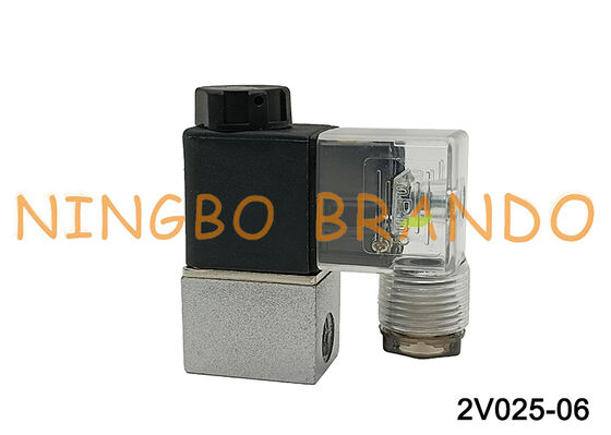 Válvula solenóide AirTAC tipo 2V025-06 2/2 vias de ação direta 12V/24V/110V/220V