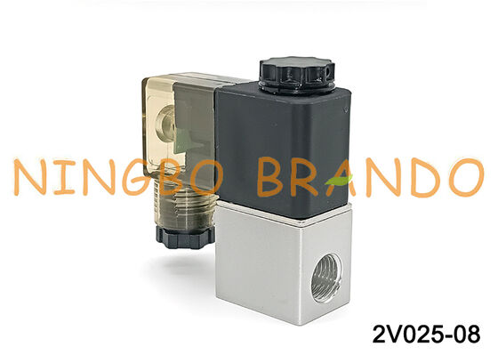 2V025-08 24V DC 2/2 Válvula Solenóide Pneumática 1/4 Polegada