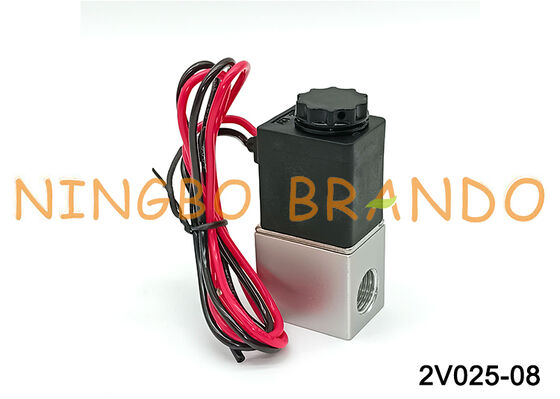 Válvula Solenóide Pneumática Elétrica 2V025-08 12V/24V/110V/220V Cabos Voadores
