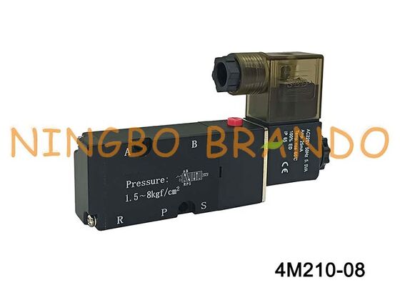 Válvula solenóide AirTAC tipo 4M210-08 válvula direcional pneumática de 5/2 vias