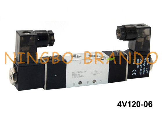 tipo maneira dobro pneumática 24V 220V de 4V120-06 Airtac da válvula de solenoide 5/2