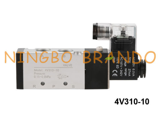 Tipo maneira pneumática 24VDC de 4V310-10B Airtac da válvula de solenoide 5 do ar
