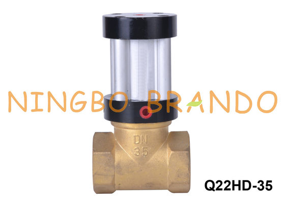 Q22HD-35 1 1/4" válvula de pistão pneumática do corpo de bronze da maneira DN35 2