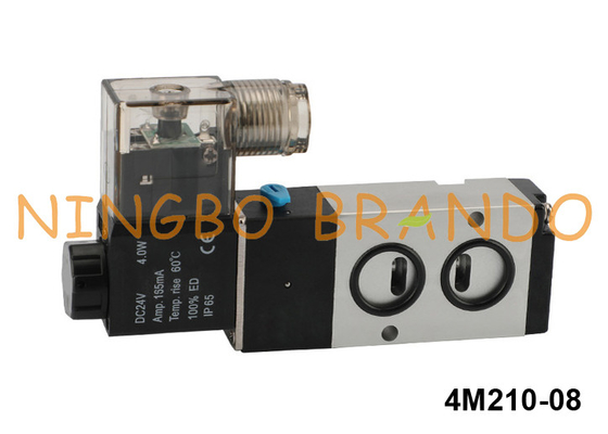 tipo de maneira pneumática 24V 220V de 4M210-08 Airtac da válvula de solenoide de Namur 5/2