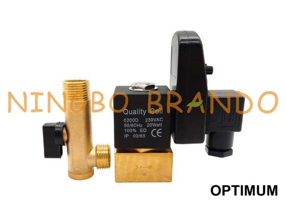 Tipo válvula de Jorc de solenoide do dreno do temporizador auto para o compressor de ar 220V