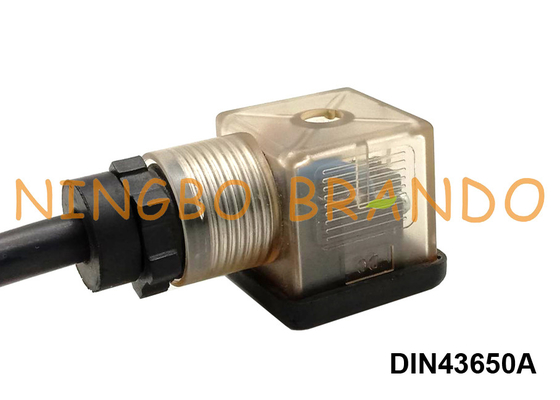 Conector da bobina da válvula de solenoide do formulário A do RUÍDO 43650 com RUÍDO 43650A do cabo
