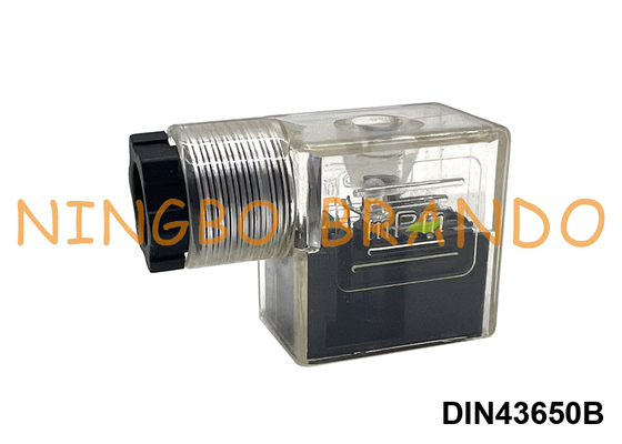 Conector da bobina do solenoide de DIN43650B IP65 MPM com formulário B do RUÍDO 43650 do diodo emissor de luz