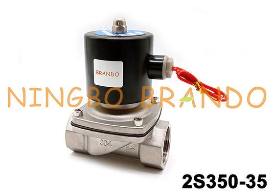 AC220V DC24V 2S350-35 SUW-35 1-1/4 de” válvula de solenoide 304 SS