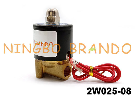 UD-08 2W025-08 válvula de solenoide de bronze do NC da maneira da linha 2/2 de 1/4 de polegada