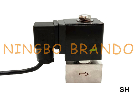 válvula de solenoide de aço inoxidável de alta pressão 1/4" 3/8" de 300 barras 24V 110V 220V